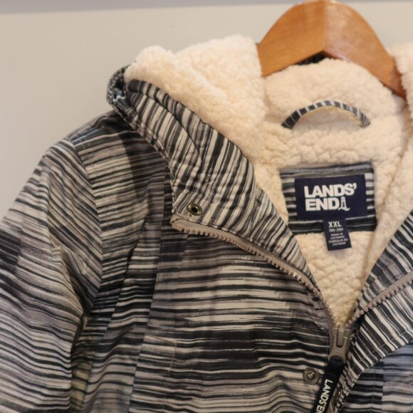 LANDS END BOYS XXL expedition down coat parka ski snow waterproof warm winter - Picture 3 of 14